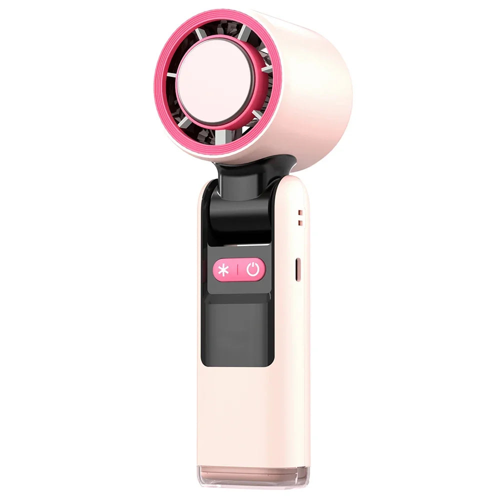 4000mAh Portable Handheld Turbo Fan, 199 Gear Wind Rechargeable Handheld Fan, Semiconductor refrigeration Air Turbo Cooling Fan